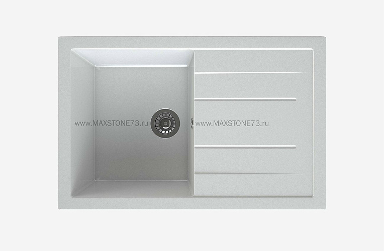 MAXSTONE Мойка глянцевая MS-14 (белый металлик) 760*490*210